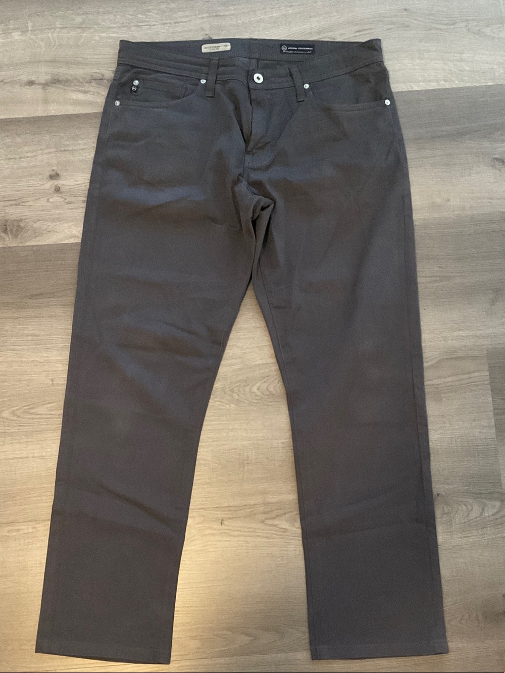 Ag Adriano Goldschmied Men's Straight Jeans in Charcoal